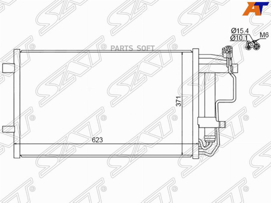 

SAT ST-MZV8-394-0 Радиатор кондиционера MAZDA 3 08- 1шт