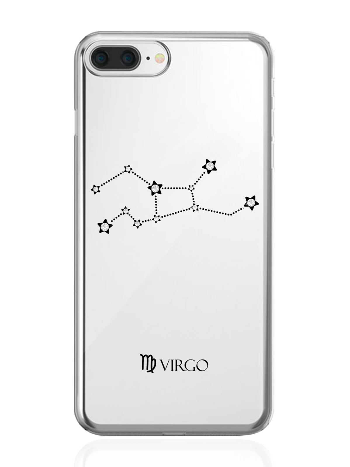 фото Чехол с инкрустацией кристаллами lux для iphone 7/8 plus дева virgo musthavecase