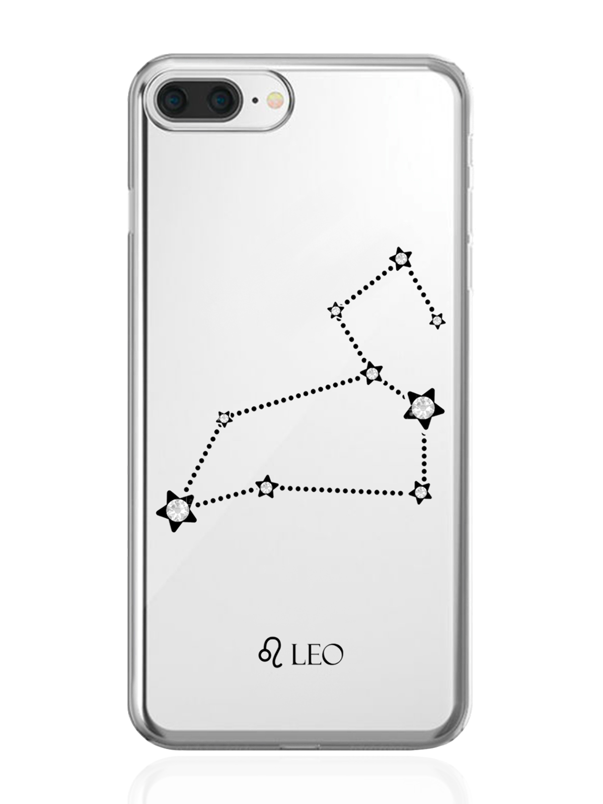 фото Чехол с инкрустацией кристаллами lux для iphone 7/8 plus лев leo musthavecase