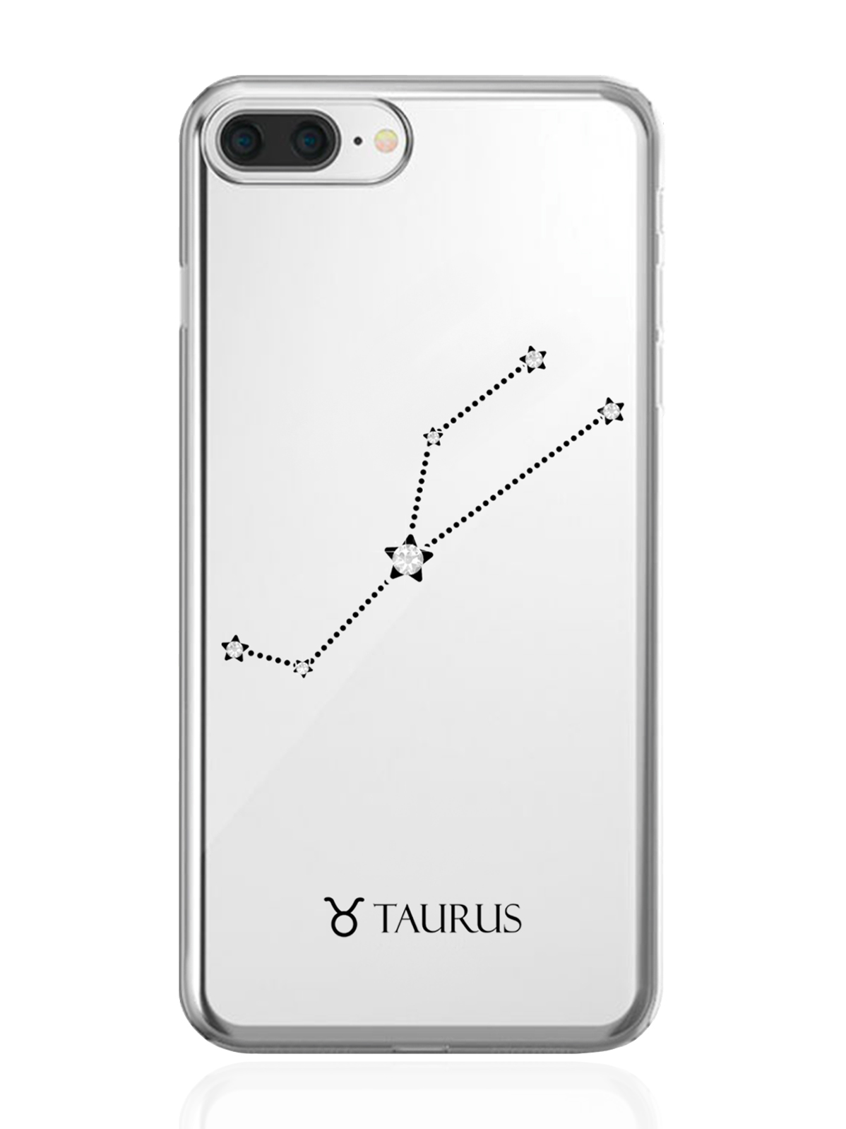 фото Чехол с инкрустацией кристаллами lux для iphone 7/8 plus телец taurus musthavecase