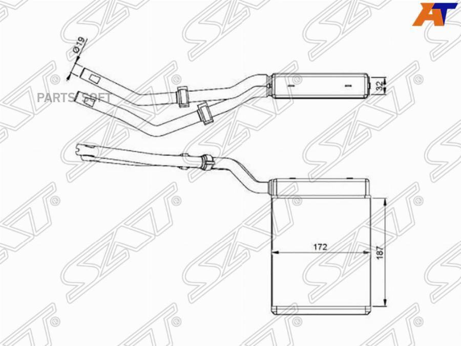 

Радиатор Отопителя Салона Mazda 3 03-08/Mazda 5 05- Sat арт. ST-MZV7-395-0