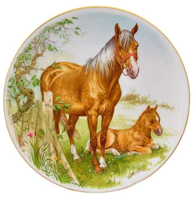 фото Тарелка декоративная 21 см настенная leander "лошади" 4 158864