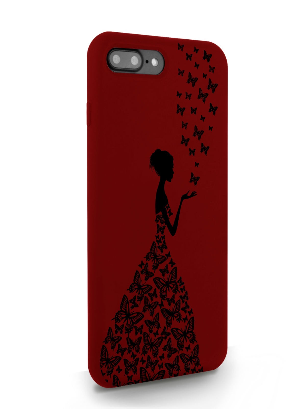 фото Чехол musthavecase для iphone 7/8 plus девушка с бабочками красный