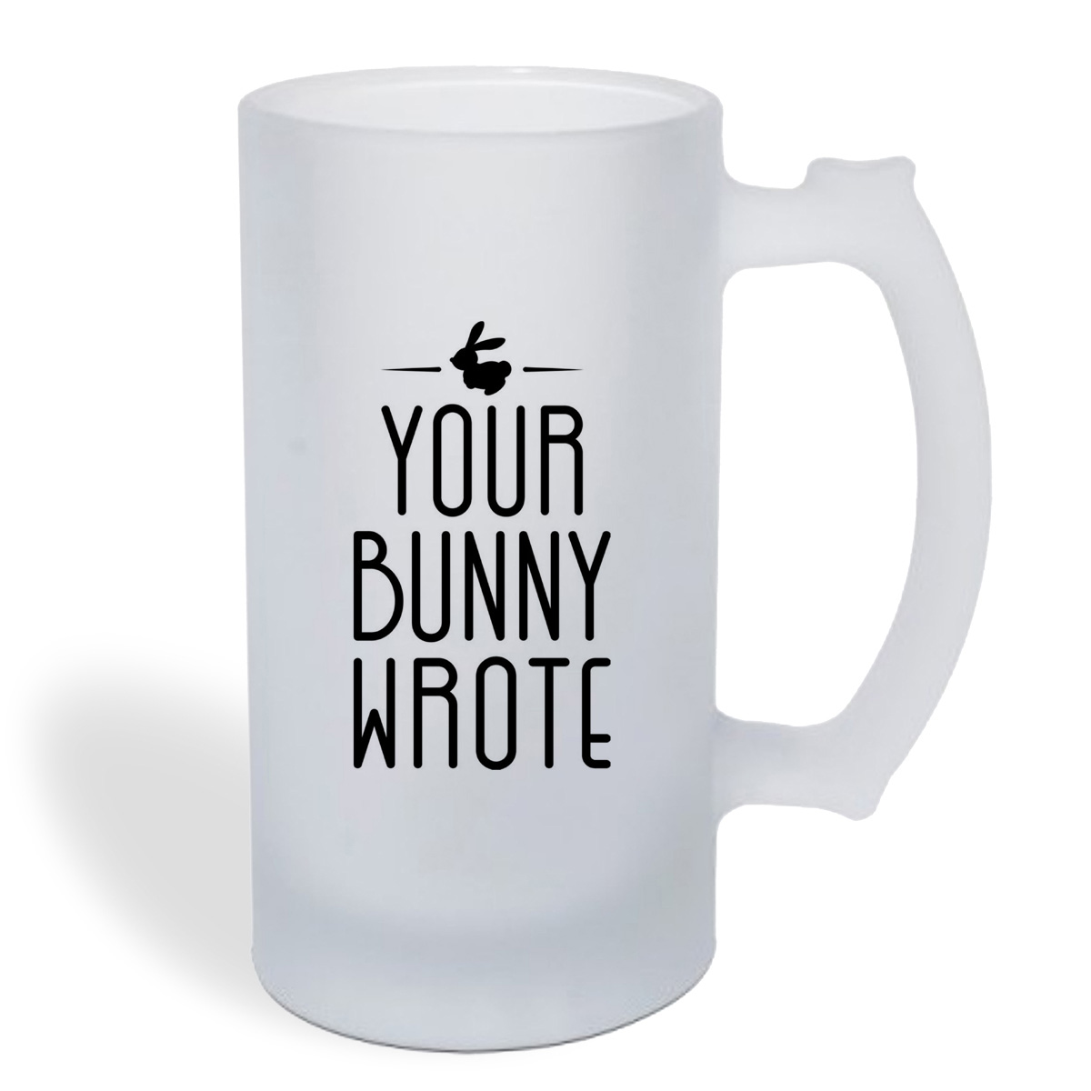 CoolPodarok Beer Mug with Your Bunnys Message