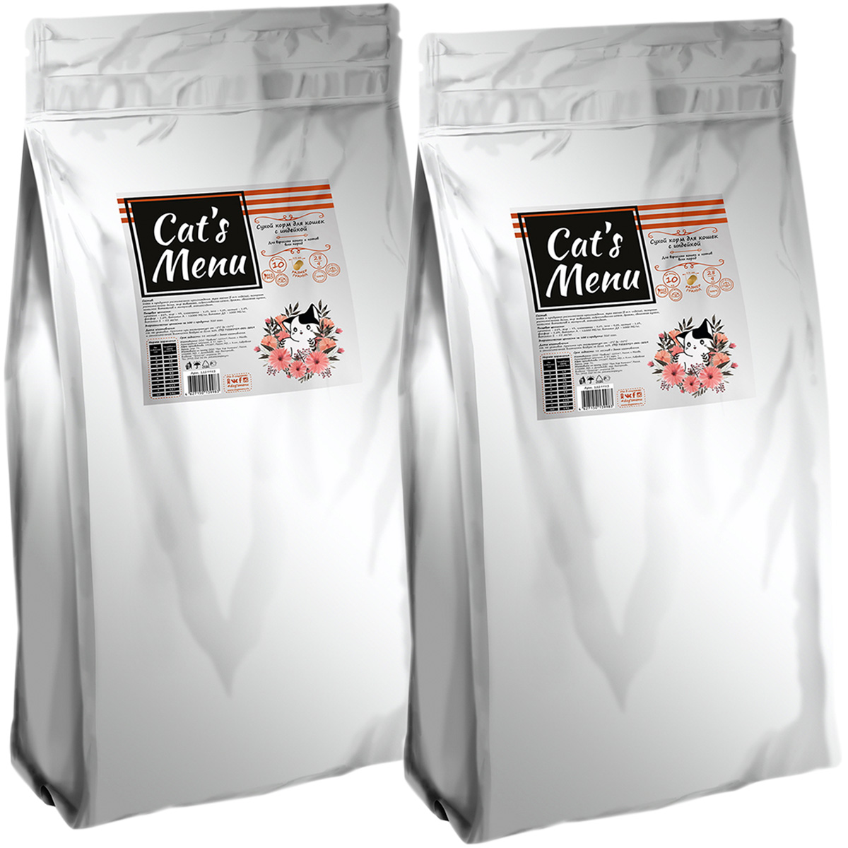 

Сухой корм для кошек Cat's Menu индейка, 2 шт по 10 кг