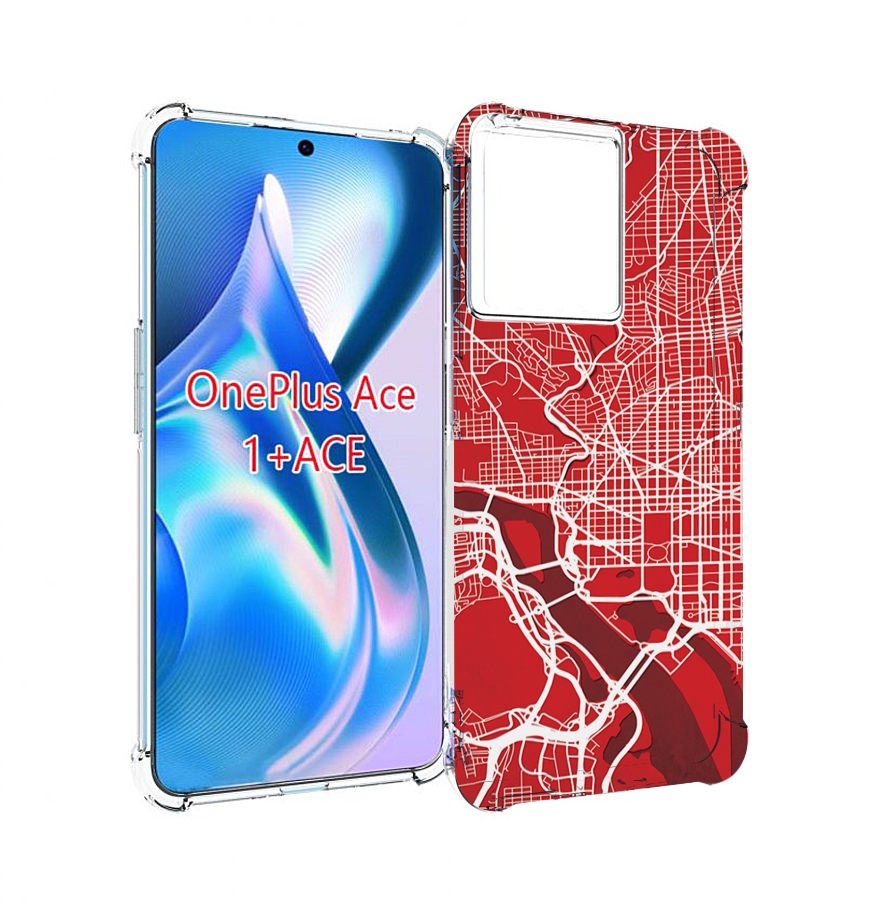 

Чехол MyPads векторная-карта для OnePlus Ace, Прозрачный, Tocco