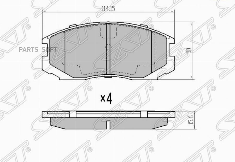 

Колодки Тормозные Перед Mitsubishi Colt 95-03/Toyota Cami/Rush Sat арт. ST-MZ690000