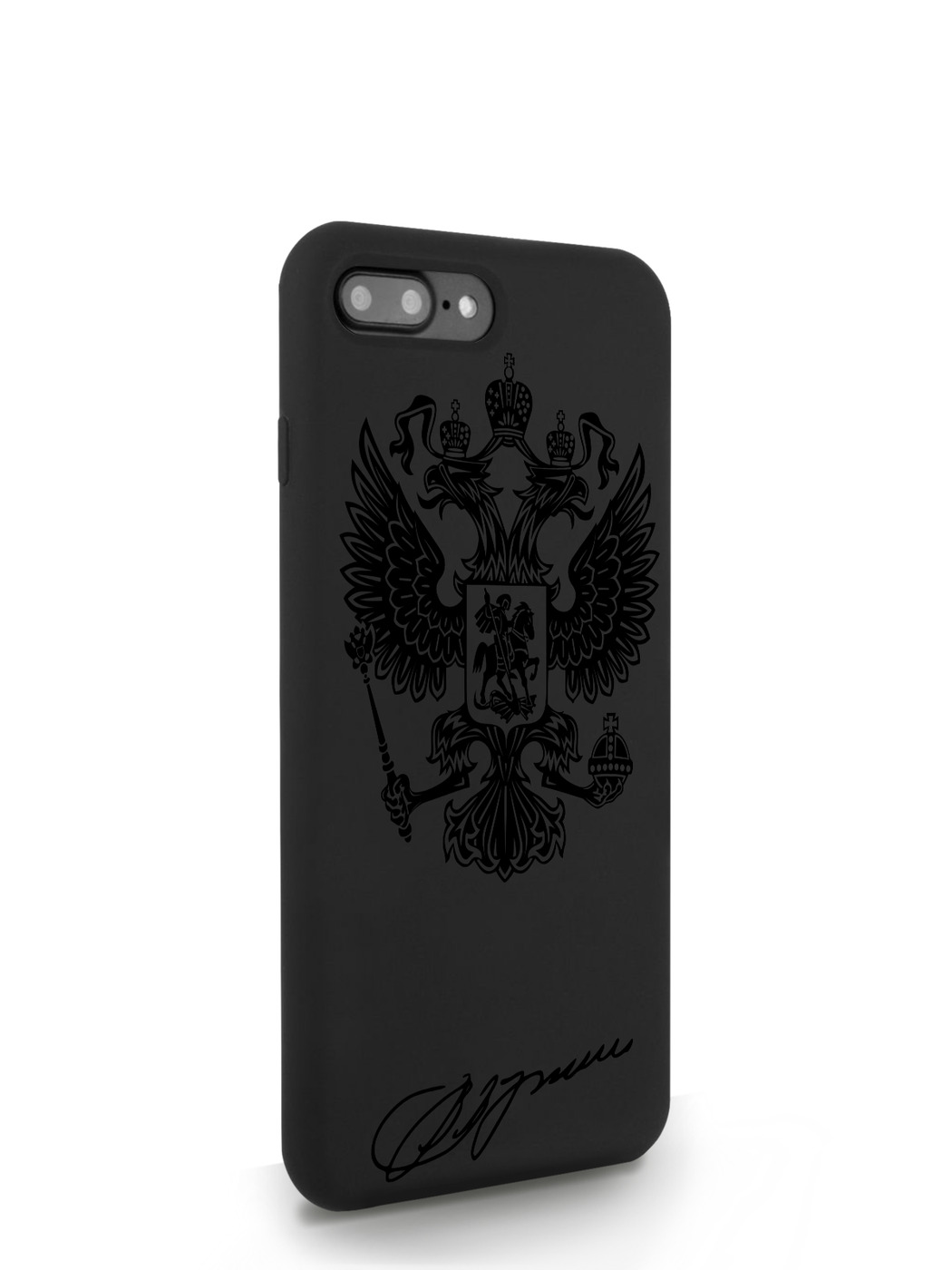 фото Чехол musthavecase для iphone 7/8 plus черный лаковый герб черный