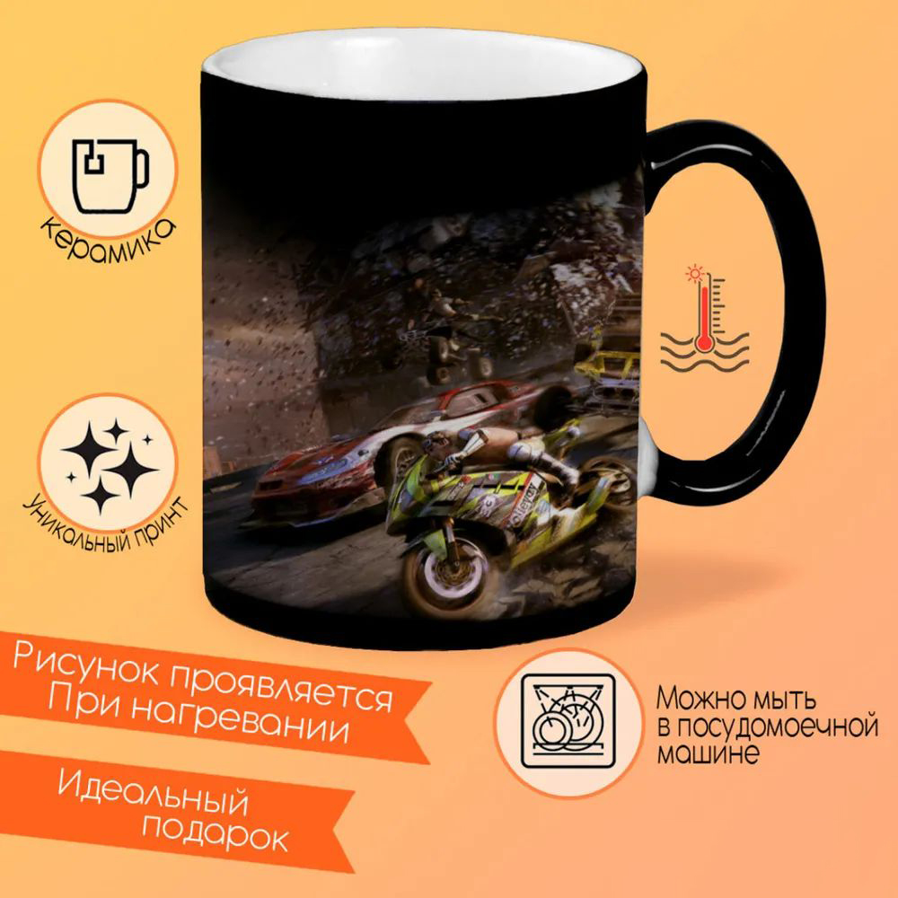 

Кружка CoolPodarok Need for speed NFS Нед фор спид НФС (белый форд мустанг)