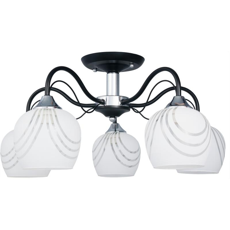 

Люстра LVK N 2605/5 BK+CH D50H33 5xЕ27x60Вт H33, LVK N 2605