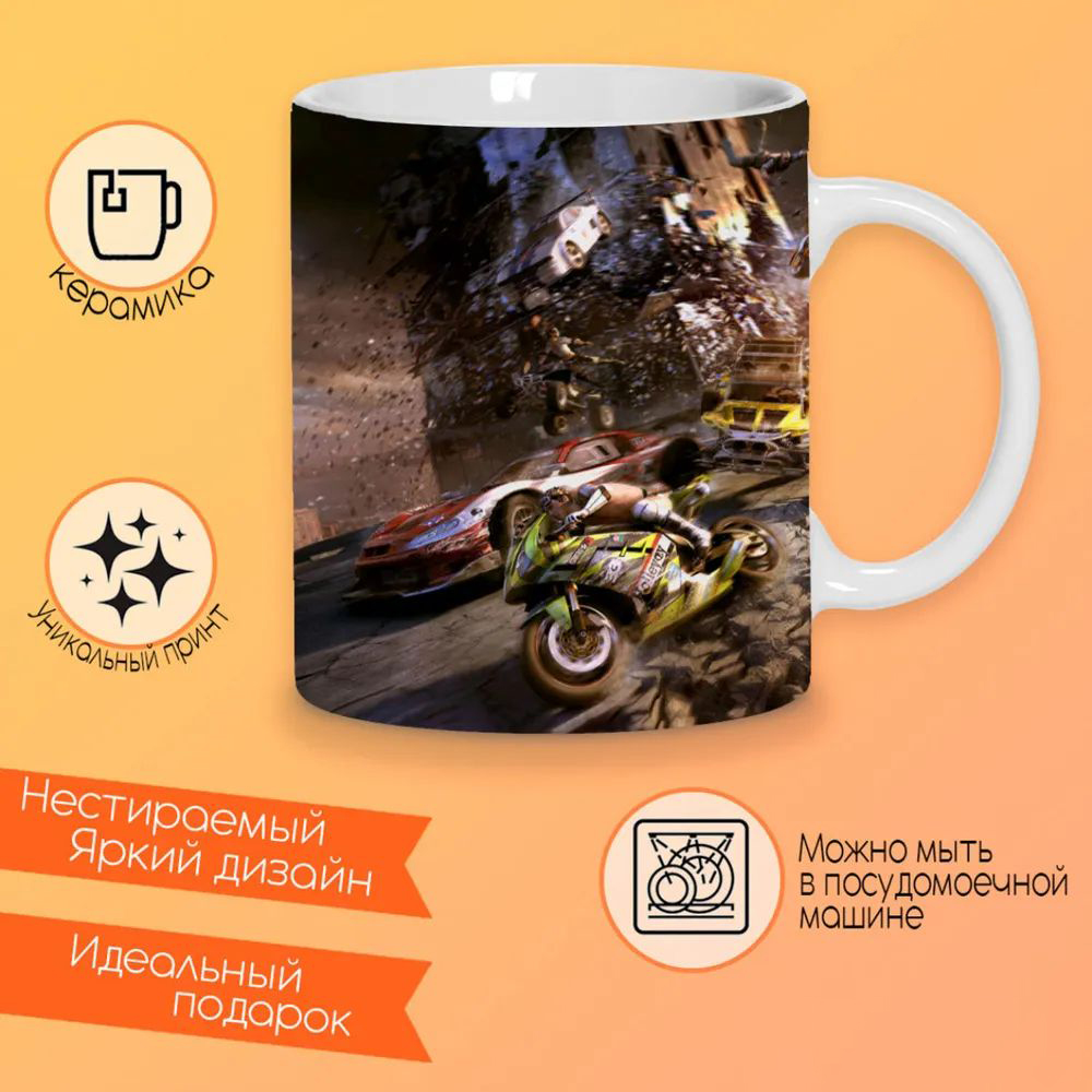 

Кружка CoolPodarok Need for speed NFS Нед фор спид НФС (белый форд мустанг)