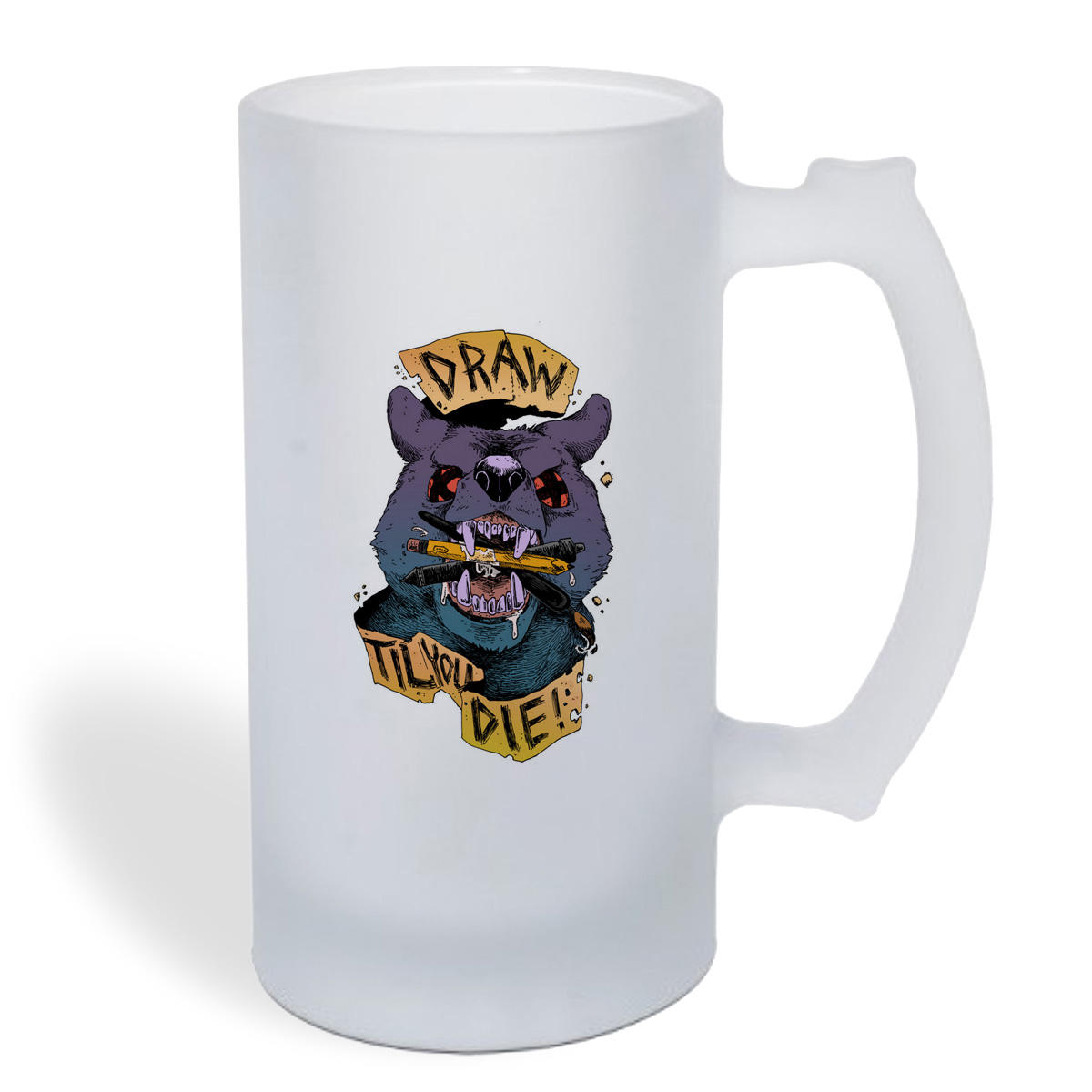 

Кружка пивная CoolPodarok Draw til you die