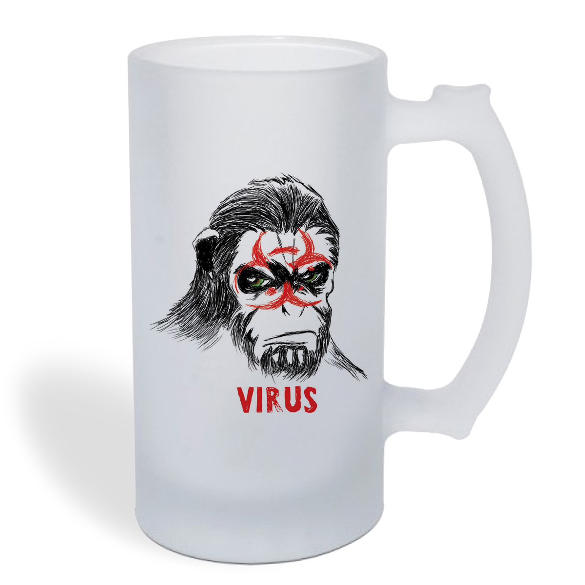 

Кружка пивная CoolPodarok Virus Обезьяна