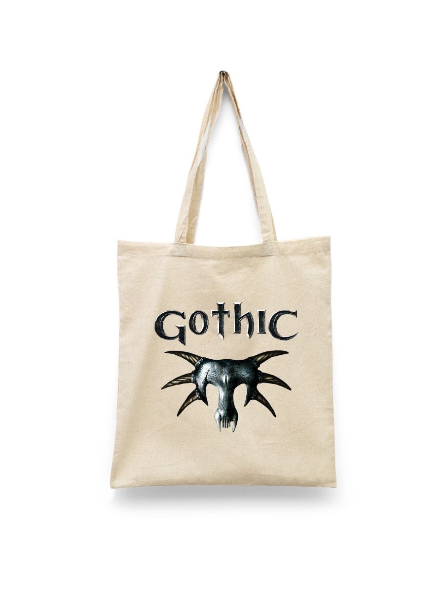 

Шоппер унисекс Каждому Своё Gothic/Game/Игра GMGT5, белый, Gothic/Game/Игра GMGT5
