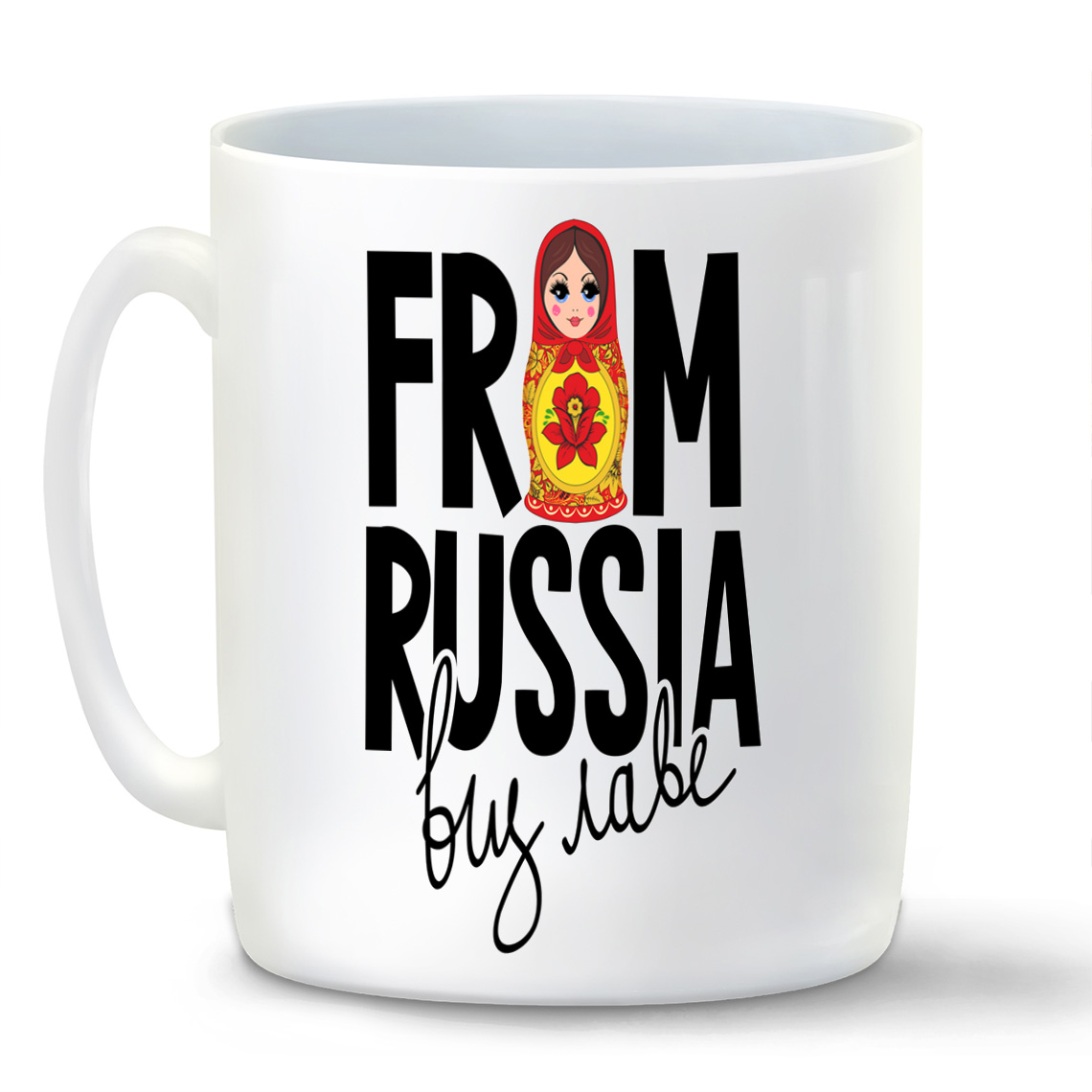 

Кружка CoolPodarok Прикол From Russia матрешка