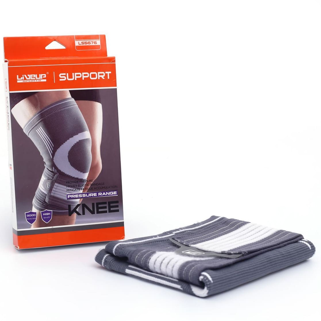 

Суппорт колена LiveUp LS5676, Серый