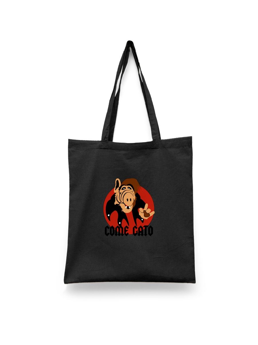 

Шоппер унисекс Каждому Своё Альф/Alf/Alien Life Formy SRAF3, черный, Альф/Alf/Alien Life Formy SRAF3