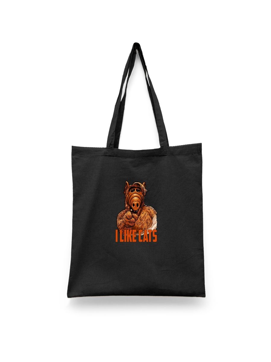

Шоппер унисекс Каждому Своё Альф/Alf/Alien Life Formy SRAF1, черный, Альф/Alf/Alien Life Formy SRAF1