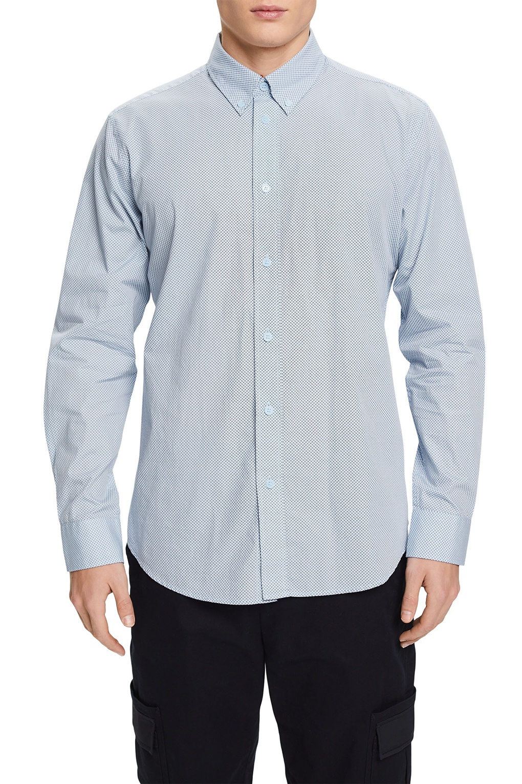 

Рубашка мужская Esprit Casual 024EE2F313 голубая XL, Голубой, 024EE2F313