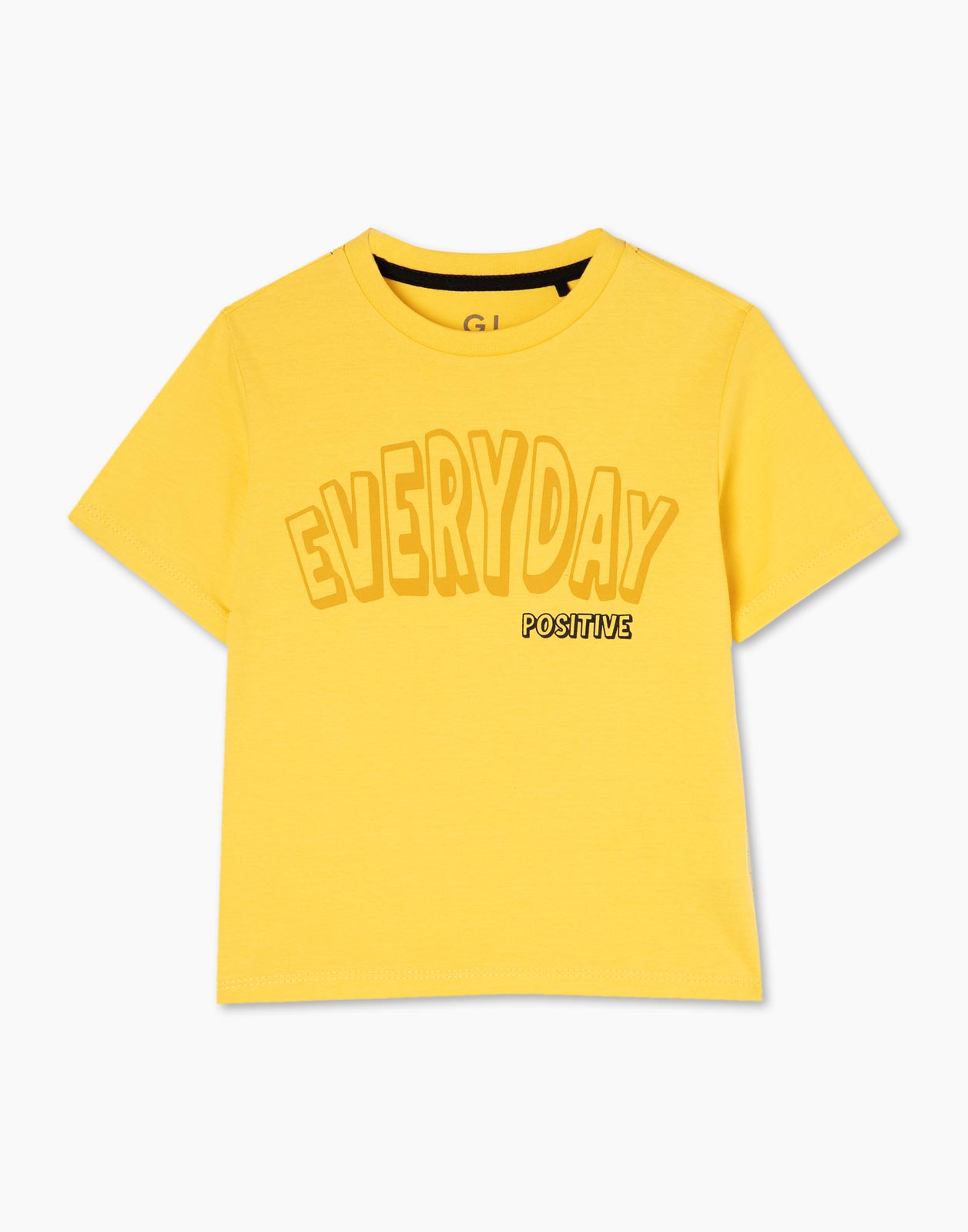 Жёлтая футболка с принтом Everyday для мальчика 12-18мес/86