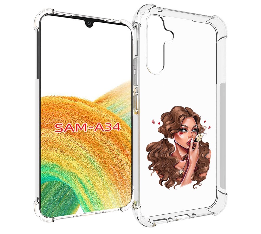 

Чехол MyPads девушка-со-стрелой женский для Samsung Galaxy A34, Tocco