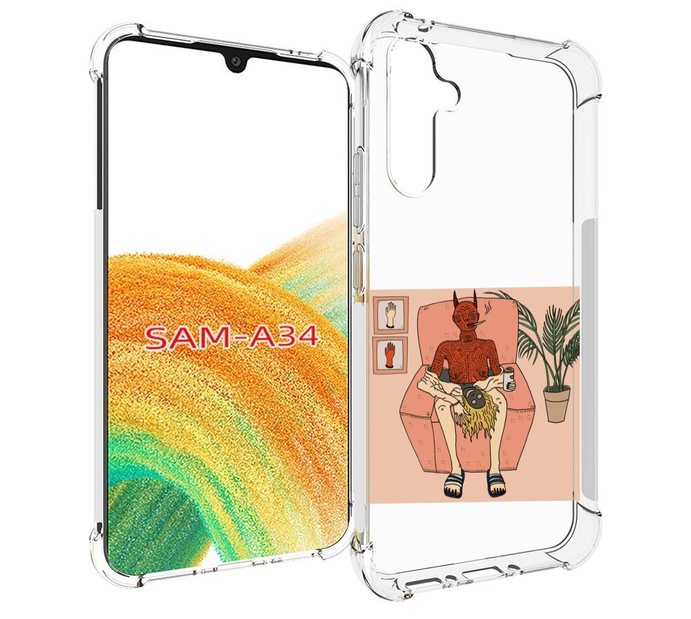 

Чехол MyPads девушка-сняла-кожу для Samsung Galaxy A34, Tocco