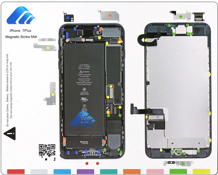 Профессиональный магнитный коврик для разборки iPhone 7 Plus