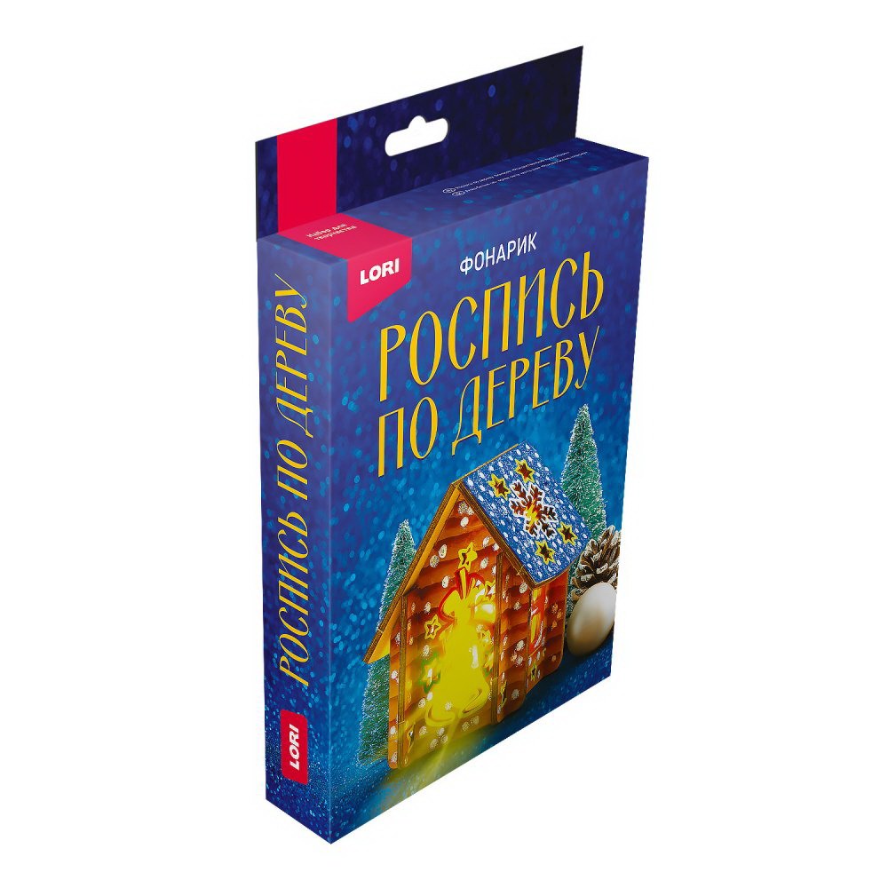 Набор д/творчества LORI Роспись по дереву Фонарик Рождественский колокольчик Фнн-056