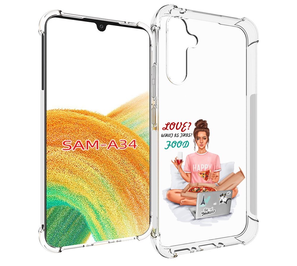 

Чехол MyPads девушка-с-ноутбуком женский для Samsung Galaxy A34, Tocco