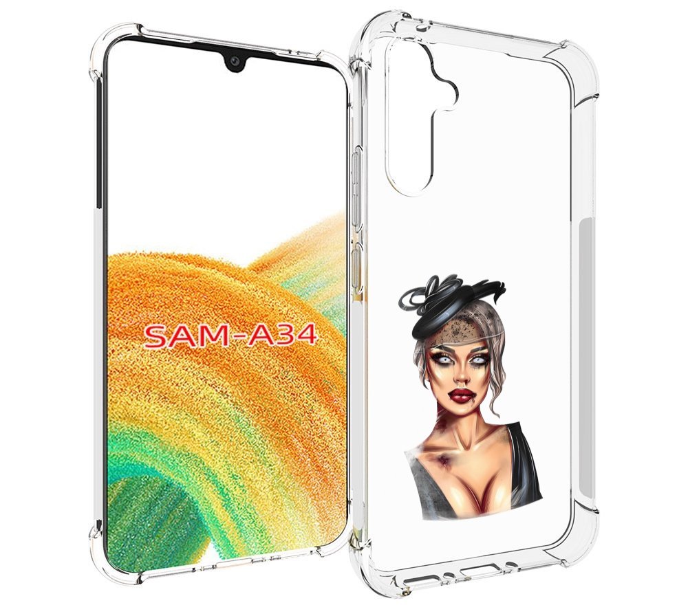 

Чехол MyPads девушка-с-линзами для Samsung Galaxy A34, Tocco