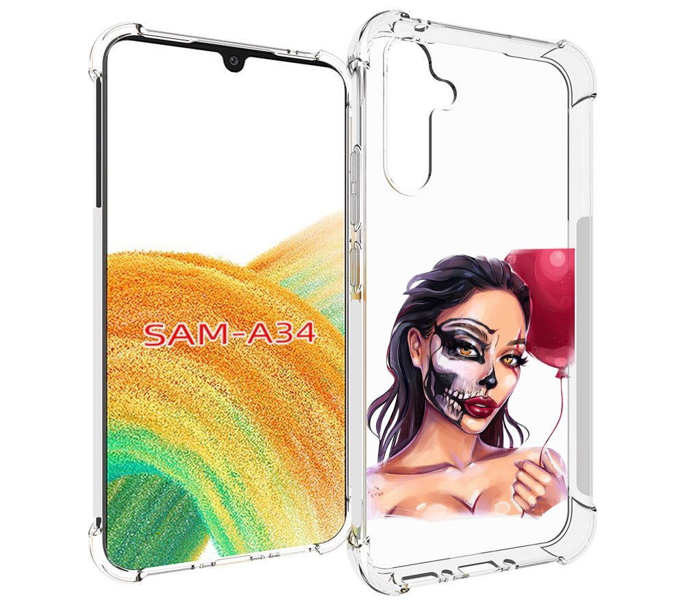

Чехол MyPads девушка-с-гримом женский для Samsung Galaxy A34, Tocco