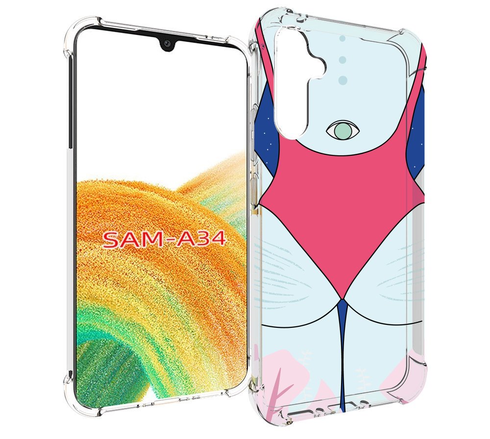 

Чехол MyPads девушка-с-глазом-на-спине для Samsung Galaxy A34, Tocco