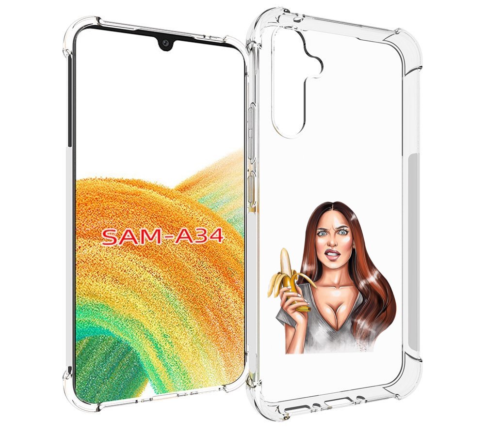 

Чехол MyPads девушка-с-бананом для Samsung Galaxy A34, Tocco
