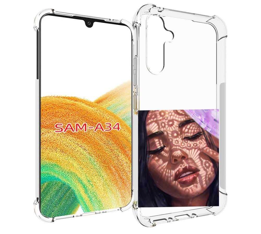 

Чехол MyPads девушка-под-кружевами женский для Samsung Galaxy A34, Tocco