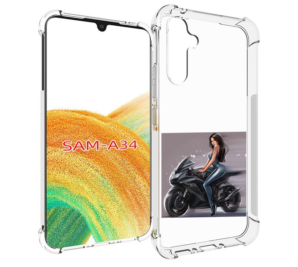 

Чехол MyPads девушка-на-мотоцикле для Samsung Galaxy A34, Tocco