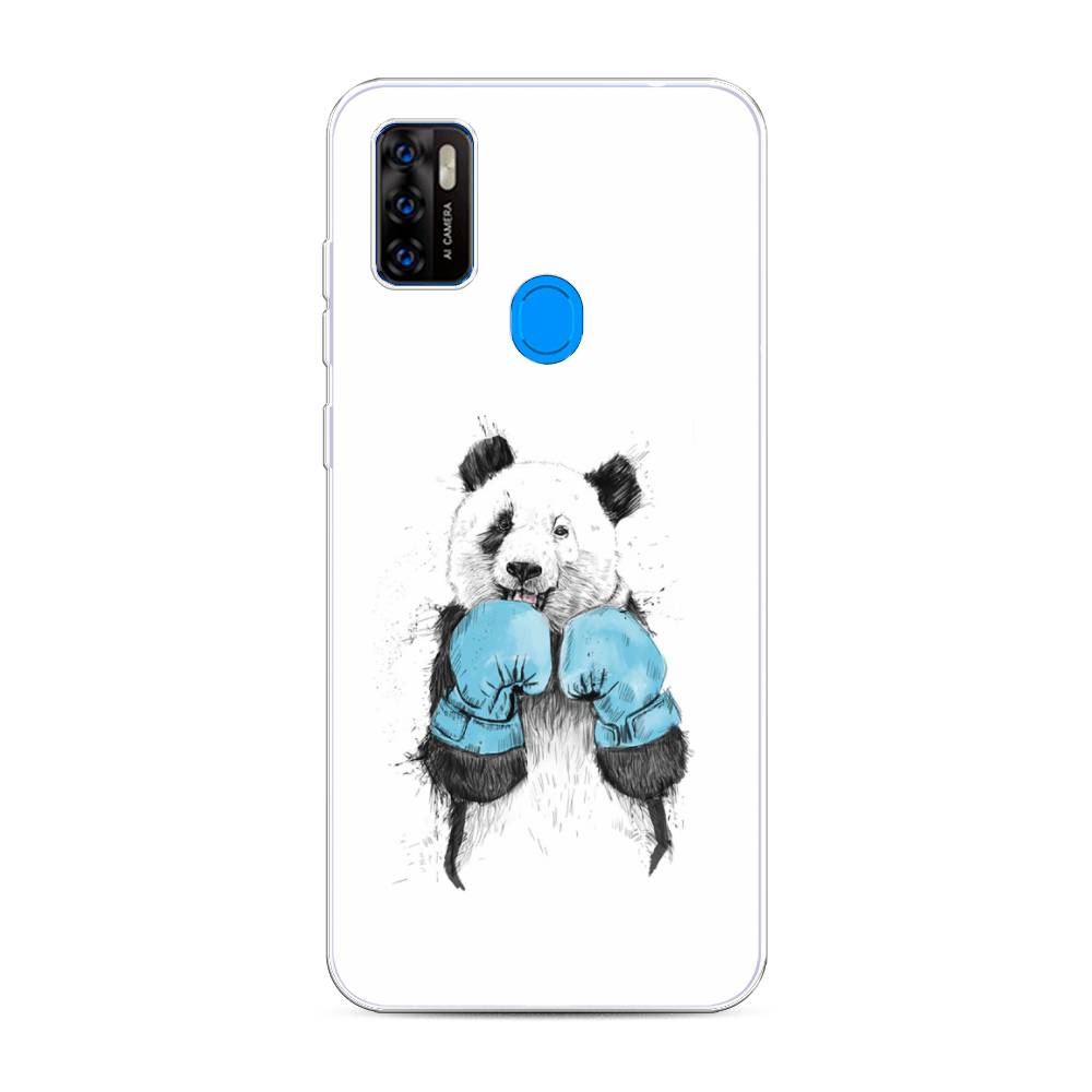 

Чехол на ZTE Blade A7s 2020 "Панда боксер", Голубой;белый;серый, 133950-1