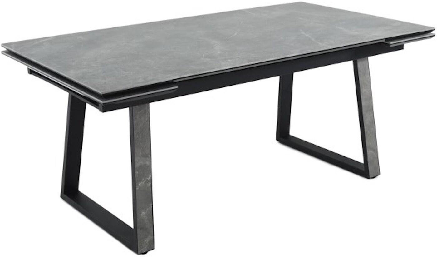 фото Обеденный стол монако bayona grey черный матовый муар mebwill 101265