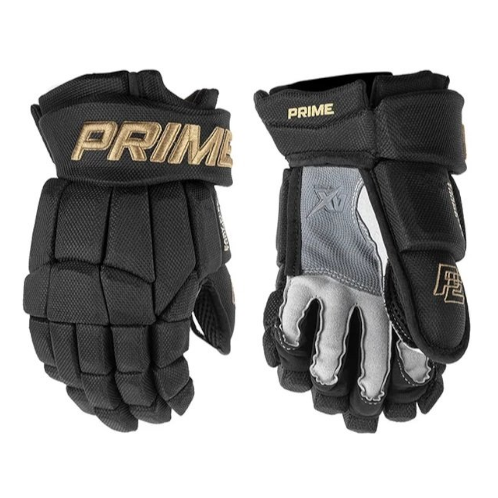 Перчатки хоккейные PRIME Flash 3.0 SR (14 / черный-золотой)