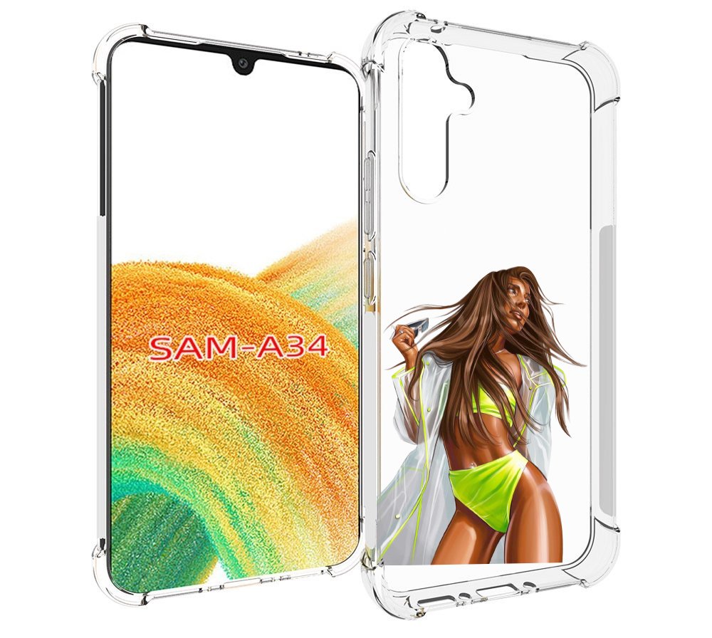 

Чехол MyPads девушка-модель-мулатка для Samsung Galaxy A34, Tocco