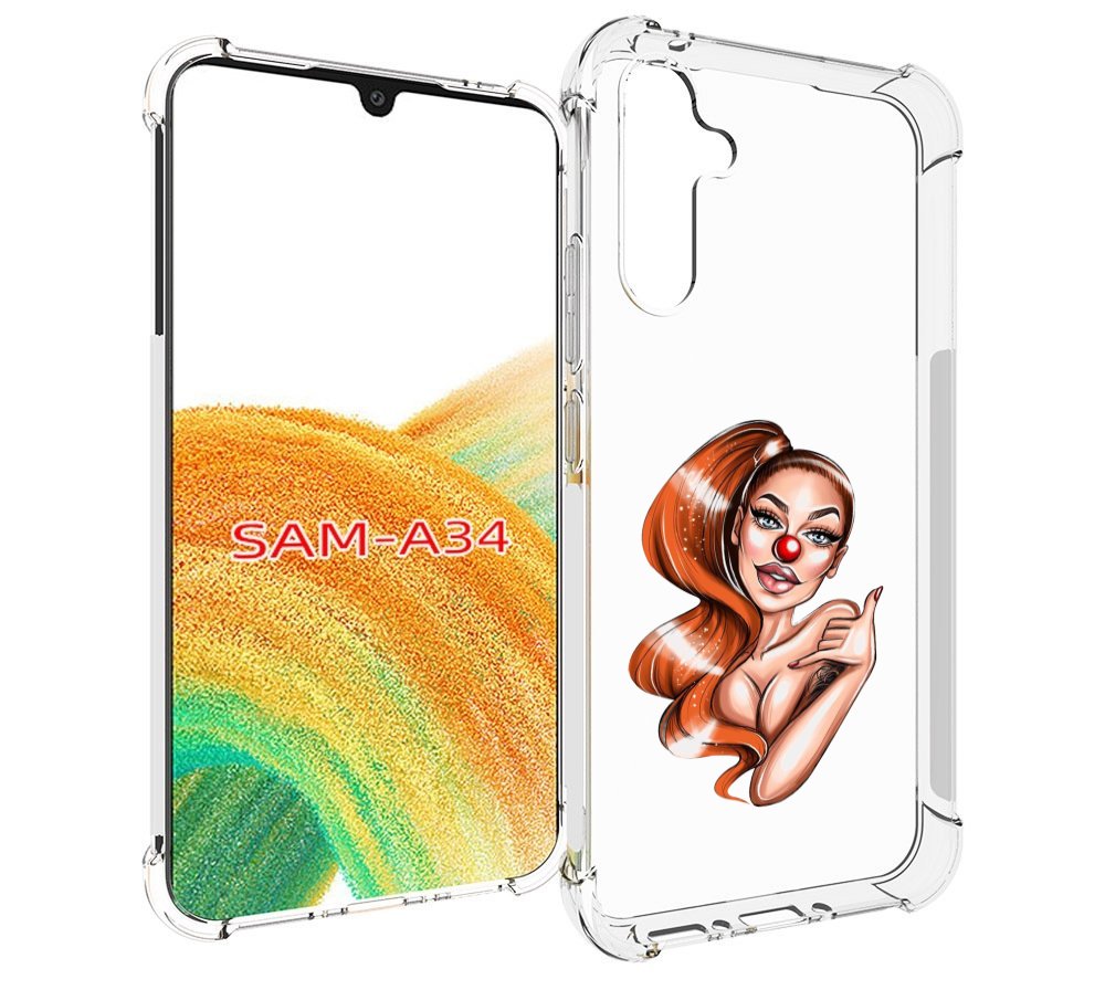 

Чехол MyPads девушка-клоун для Samsung Galaxy A34, Tocco