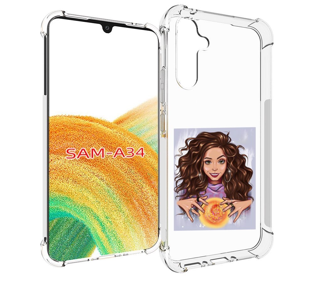 

Чехол MyPads девушка-волшебница для Samsung Galaxy A34, Tocco
