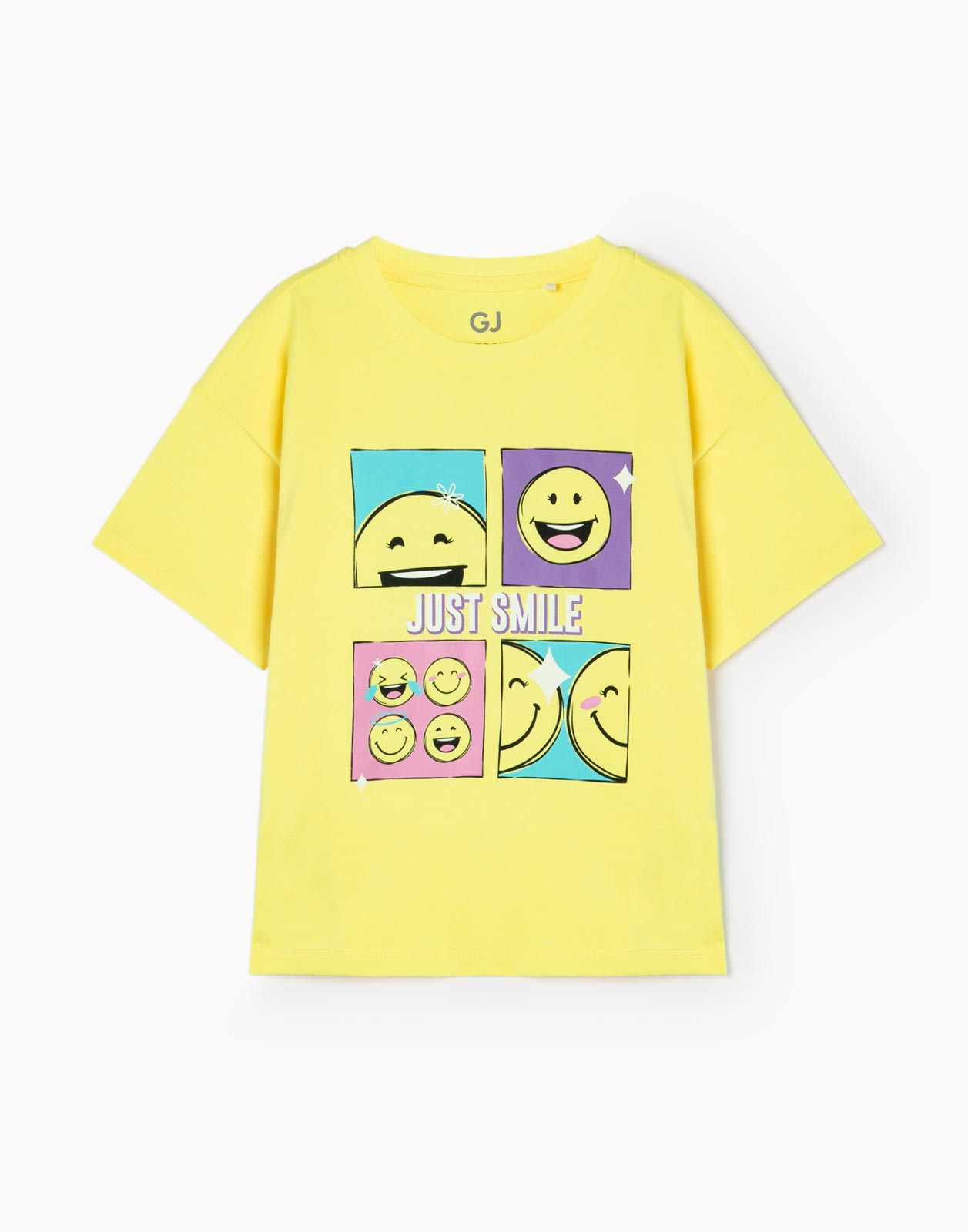 Жёлтая футболка oversize с принтом для девочки 3-4г/104