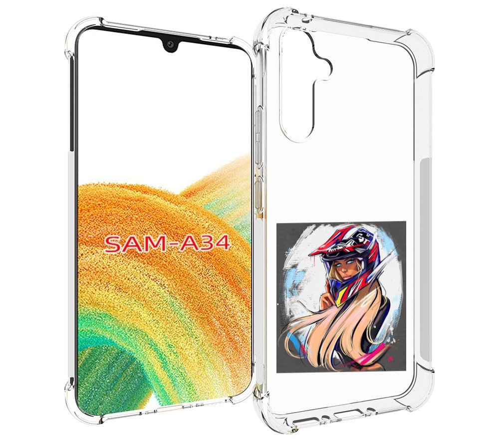 

Чехол MyPads девушка-в-шлеме для Samsung Galaxy A34, Tocco