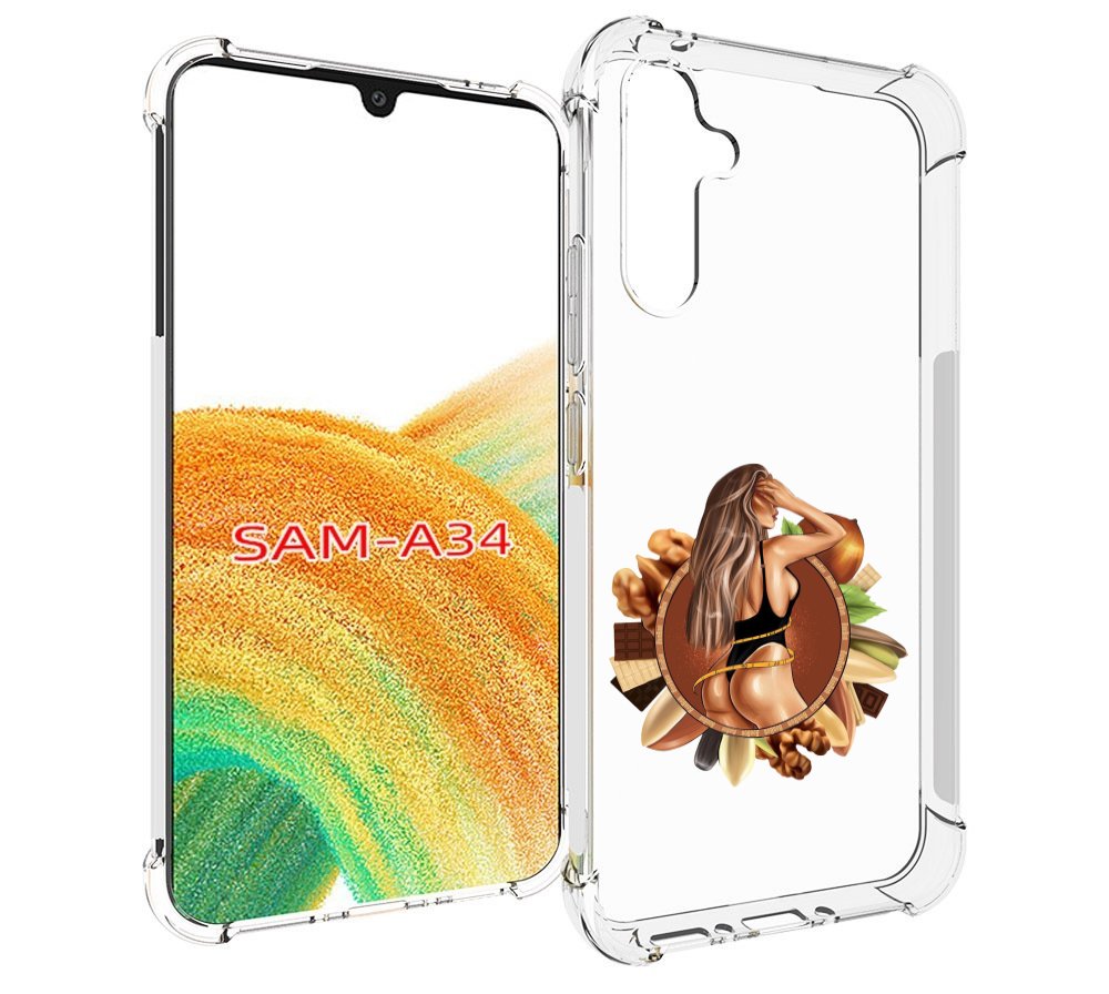

Чехол MyPads девушка-в-черном-купальнике женский для Samsung Galaxy A34, Tocco