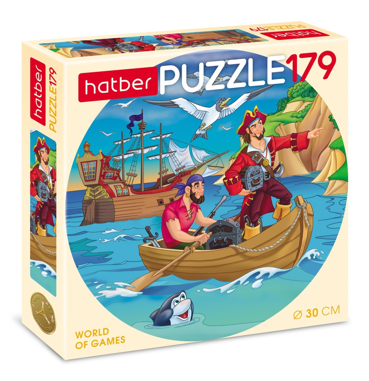 

Пазлы круглые Hatber 179 эл. А4ф d300мм Пиратские приключения 056112