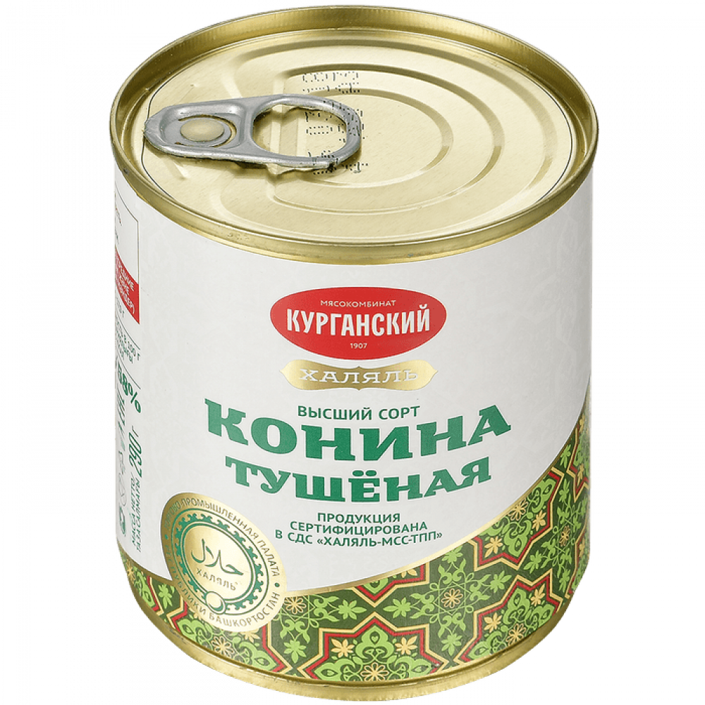 

Конина Курганский МК тушеная, высший сорт, 290 г