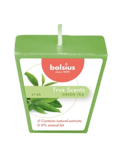 

Свеча ароматическая квадратная Bolsius True scents 47/47 зеленый чай 100 г зеленая