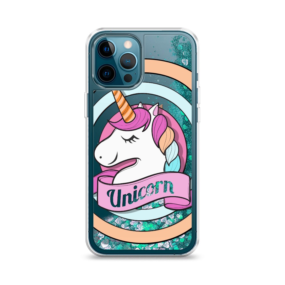 

Жидкий чехол с блестками "Unicorn зефирный" на Apple iPhone 12 Pro, 12895-1