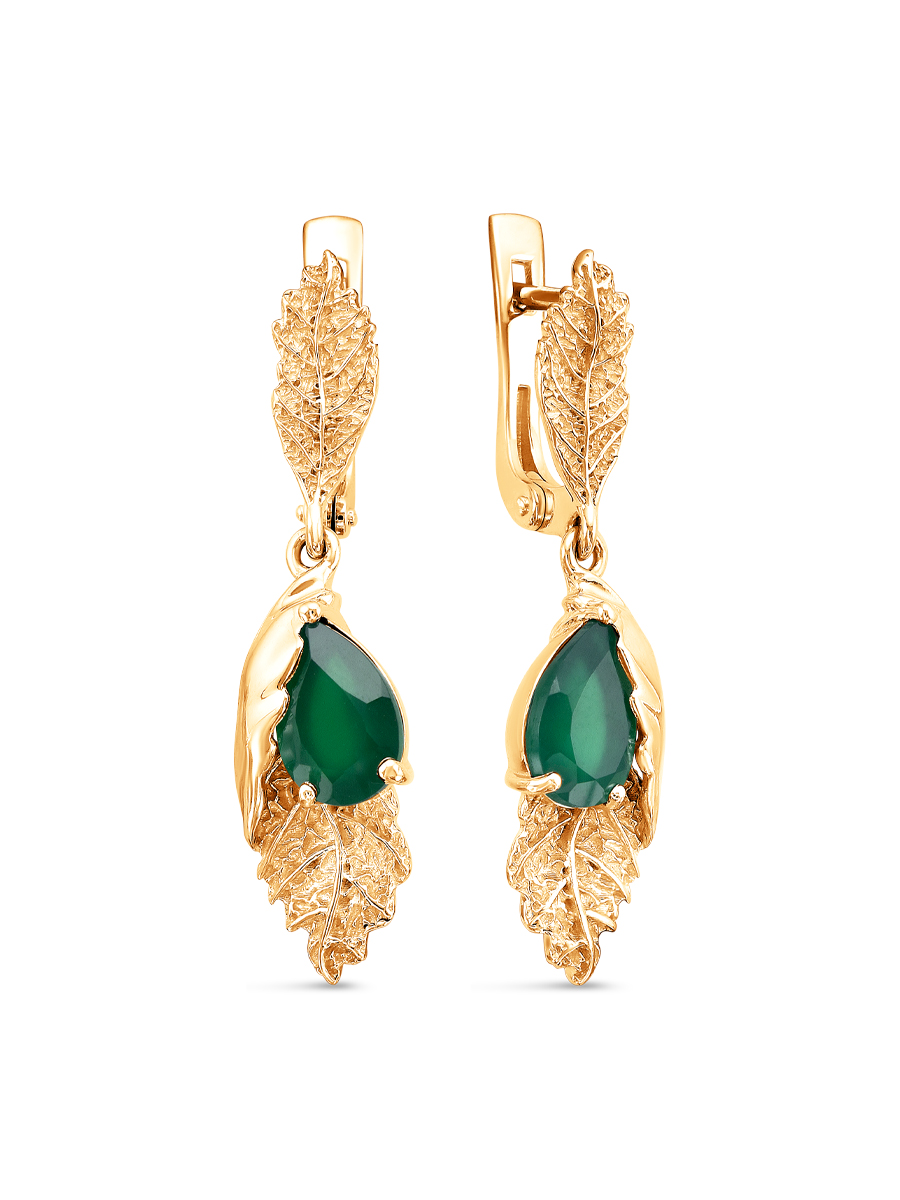 

Серьги из серебра с агатом SamoroDki Jewelry 2-04-265-07з, 2-04-265-07з