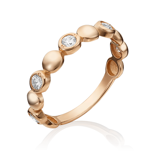 

Кольцо из красного золота с фианитом р.17.5 PLATINA jewelry 01-5344-00-501-1110-38, 01-5344-00-501-1110-38